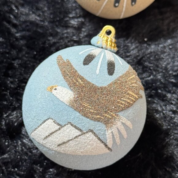 Native American Navajo Sand Painting Ball Ornament Christmas Lot (6) - Picture 2 of 9